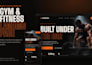 design a cinematic gym and fitness website landing page